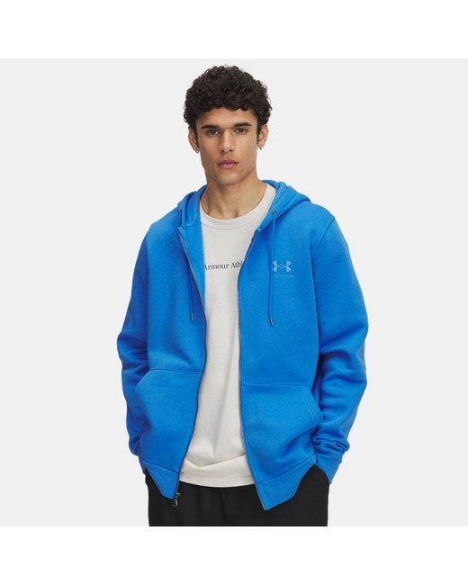 Felpa Con Cappuccio Icon Fleece Full-Zip Da Uomo Atlantis Atlantis di Under Armour in Blue da Uomo