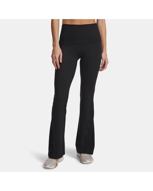 Under Armour Black Meridian Foldover Rib Flare Leggings