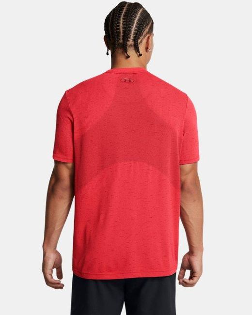 Camiseta De Manga Corta Vanish Seamless Para Hombre Racer Cardinal Under Armour de hombre de color Red