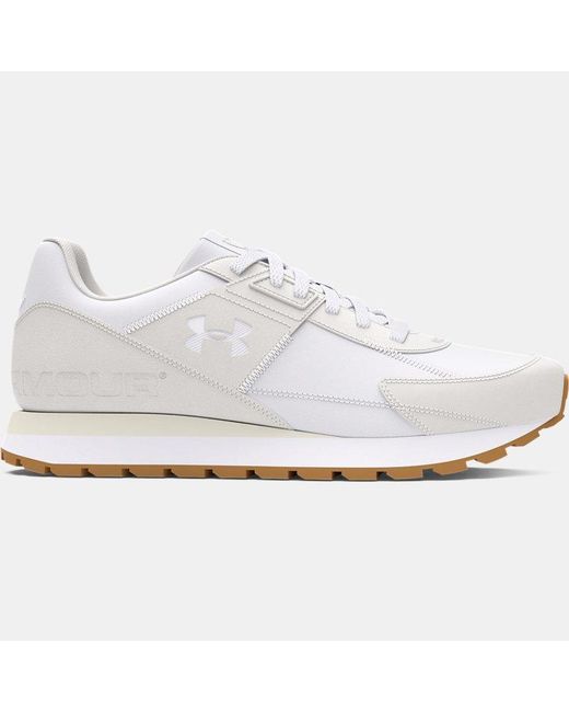 Under Armour White Essential Runner Shoes Quartz Quartz