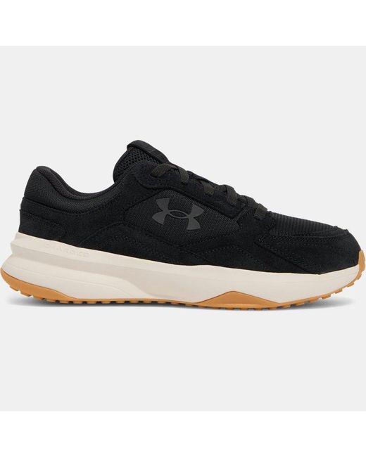 Under Armour Black Edge Suede Training Shoes Stone for men