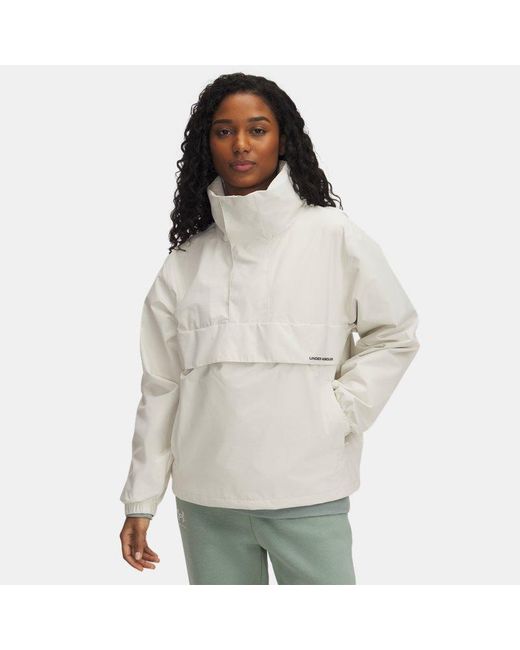 Under Armour Gray Cloudstrike Anorak Jacket Stone Reflective