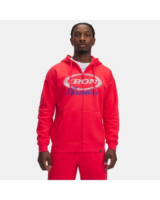 Under Armour Project Rock Icon Fleece
Oberteil Mit Durchgehendem Zip Für Herren Lava Weiß in Red für Herren