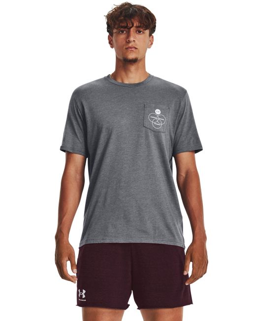 Under Armour Gray Left Chest Confidence, Connection, Community Short Sleeve for men