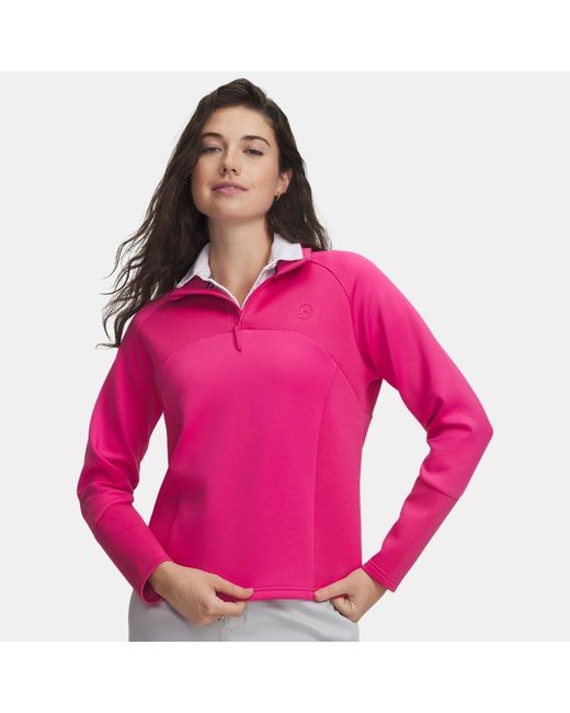Under Armour Pink Drive Midlayer ¼ Zip Virtual Virtual