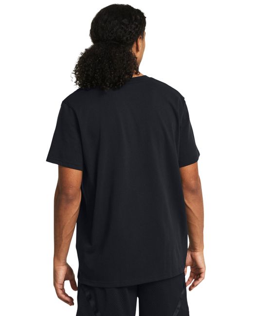 Under Armour Black Curry Embroidered Splash T-shirt for men