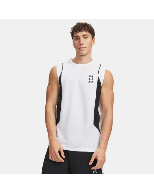 Under Armour White Curry Training Tank Ultimate for men