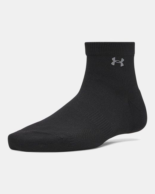 Under Armour Black Ua Vanish 3-pack Quarter Socks