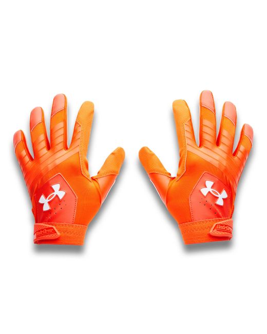 Under Armour Orange Ua Clean Up Batting Gloves for men