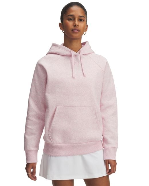 Under Armour Pink Rival Fleece Hoodie
