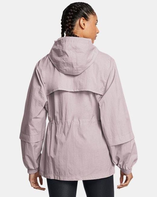Veste Crinkle Woven Pour Femme Tetra Tetra Under Armour en coloris Purple
