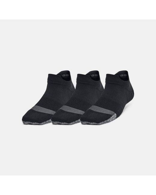 Under Armour Black Breathe 3-Pack No Show Tab Socks Jet