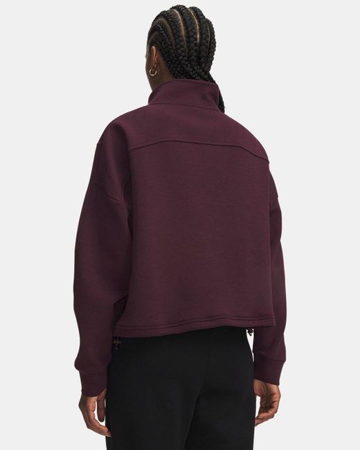 Under Armour Purple Unstoppable Fleece ½ Zip Ox Blood Ox Blood