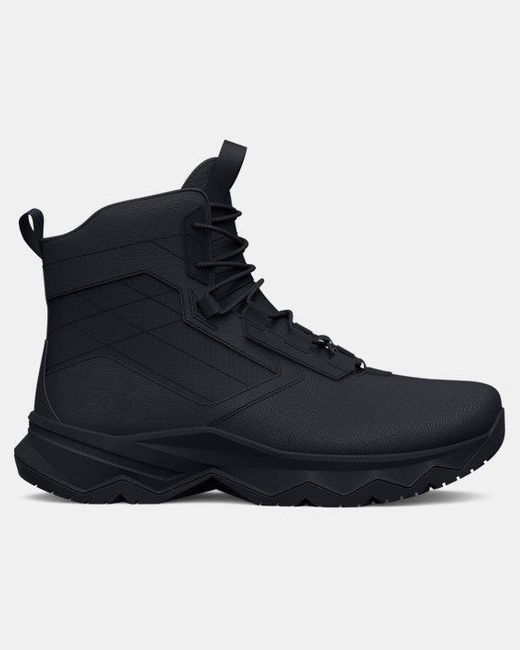 Under Armour Leather Ua Stellar G2 6" Side Zip Tactical Boots in Black