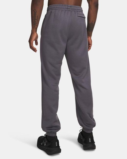 Under Armour Gray Armour Fleece Joggers Castlerock for men