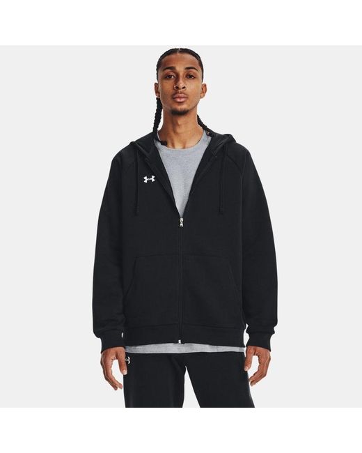 Under Armour Black Rival Fleece Full-zip Hoodie for men