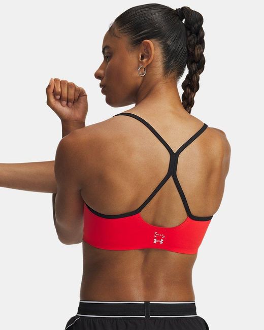 Under Armour Red Halo Bonded Sports Bra Racer Reflective