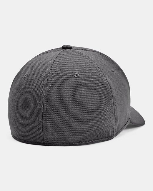 Under Armour Gray Blitzing Low Team Stretch Fit Cap Graphite for men
