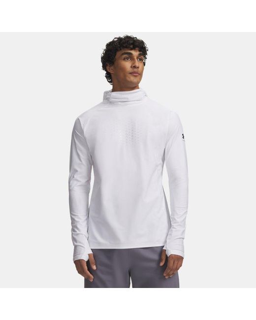 Under Armour White Challenger Elite Balaclava Hoodie Chrome for men