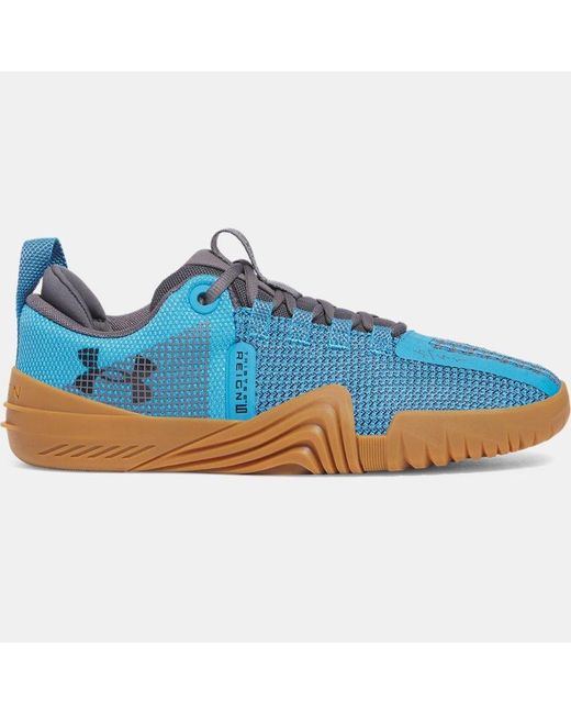 Zapatillas De Entrenamiento Reign 6 Para Hombre Ether Castlerock Negro Under Armour de hombre de color Blue