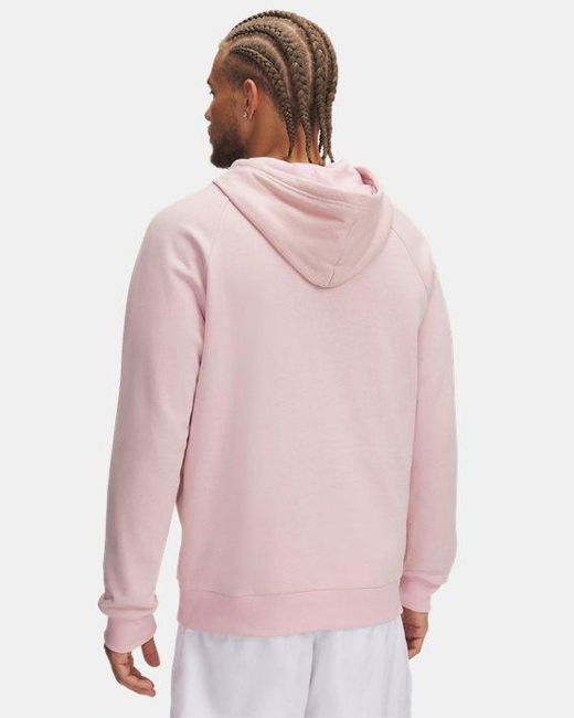 Sudadera Con Capucha Rival Fleece Para Hombre Prime Blanco Under Armour de hombre de color Pink
