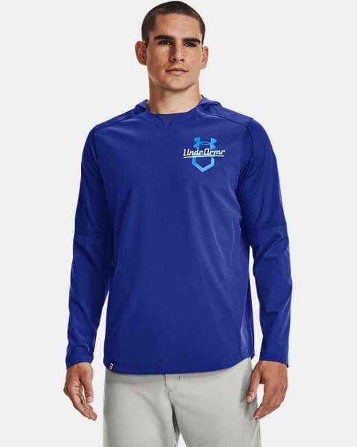 Under Armour Ua Hooded Cage Jacket in Blue for Men | Lyst