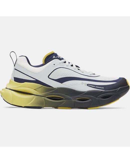 Under Armour Halo Racer Hardloopschoenen Voor Washed Marineblauw Geel Shade Distant Grijs in het White voor heren