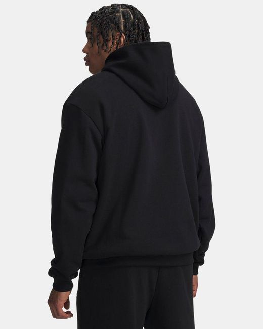 Under Armour Black Icon Heavyweight Terry Hoodie Ultimate Ultimate for men