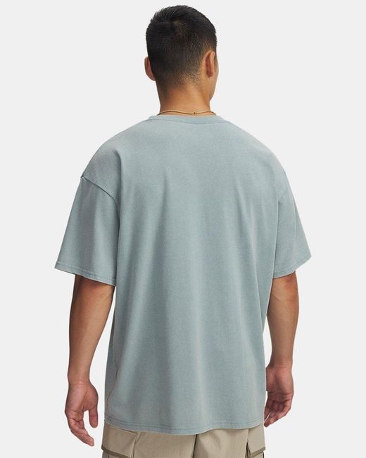 Under Armour Blue Athletes Heavyweight Oversized Short Sleeve Serpentine Jasper for men