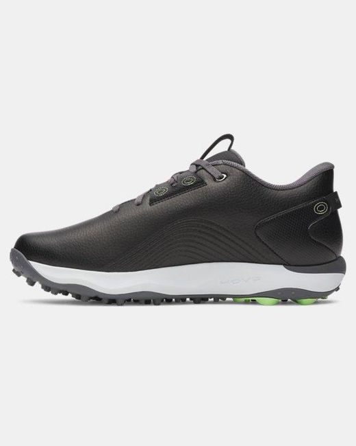 Under Armour Black Drive Fade 2 Spikeless Golf Shoes Metallic Gun Metal for men