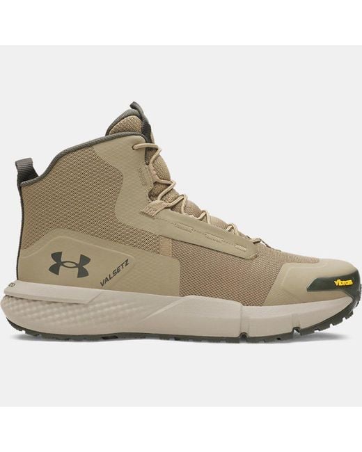 Under Armour Brown Valsetz Mid Tactical Boots Bayou Timberwolf Taupe Baroque for men