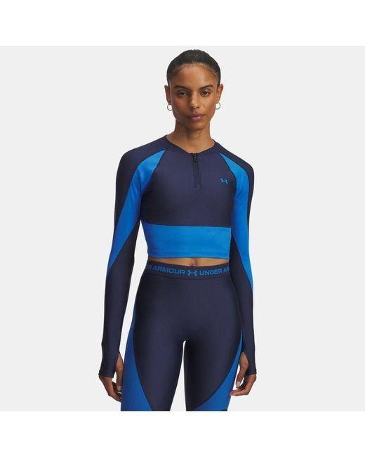 Under Armour Blue Heatgear Rib
Oberteil Mit ¼-Zip Für Damen Washed Blaue Marine Atlantis Atlantis