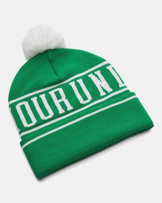 Under Armour Green Halftime Pom Beanie Team Kelly for men
