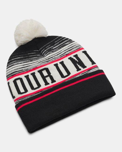 Under Armour Halftime Pom Beanie Voor Steen Racer Rood Zwart in het Red voor heren