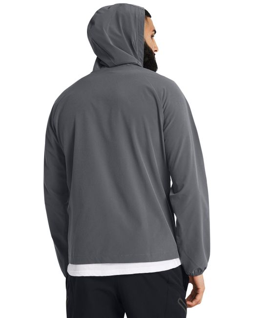 Under Armour Gray Stretch Woven Windbreaker for men