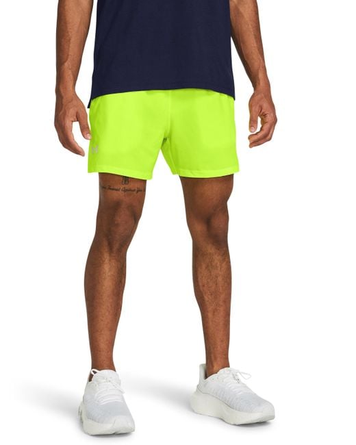 Under Armour Green Launch 5" Shorts for men