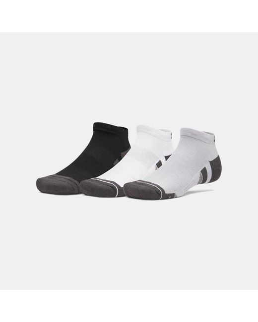 Under Armour Gray Performance Tech 3-Pack Low Socks Mod Jet
