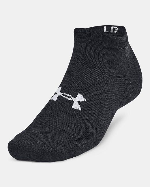 Under Armour Black Essential 6-Pack Low Cut Socks Halo
