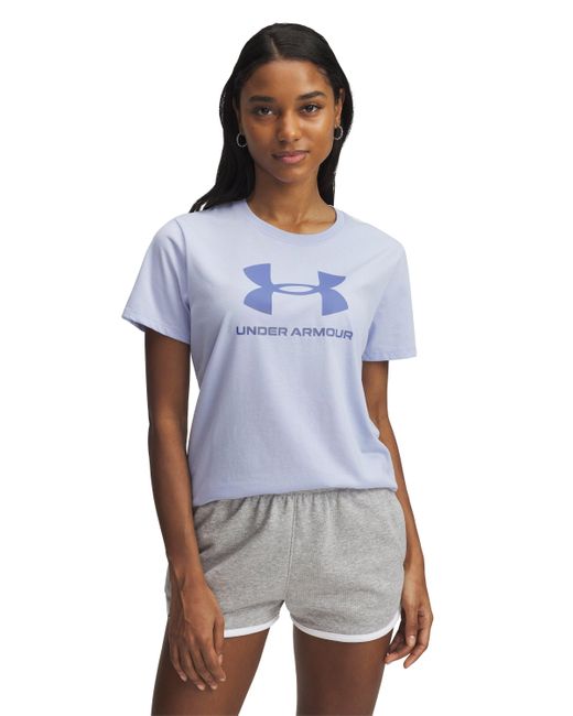 Under Armour Blue Ua Big Logo Short Sleeve