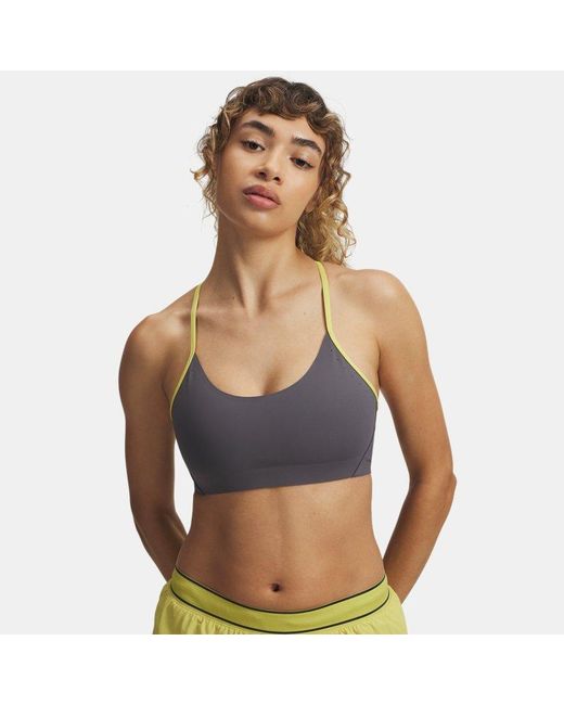 Under Armour Blue Halo Bonded Sports Bra Castlerock Shade Reflective