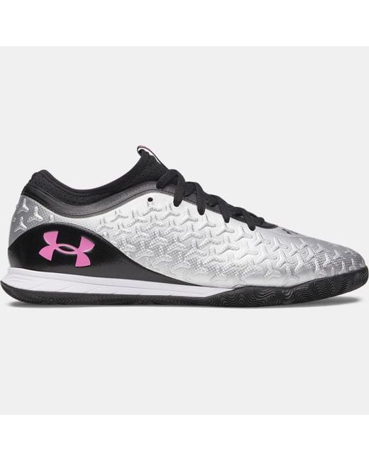 Under Armour Black Magnetico Select 6 Indoor Soccer Shoes Metallic Frenzy