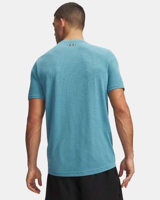 Under Armour Blue Vanish Seamless Short Sleeve Haze for men