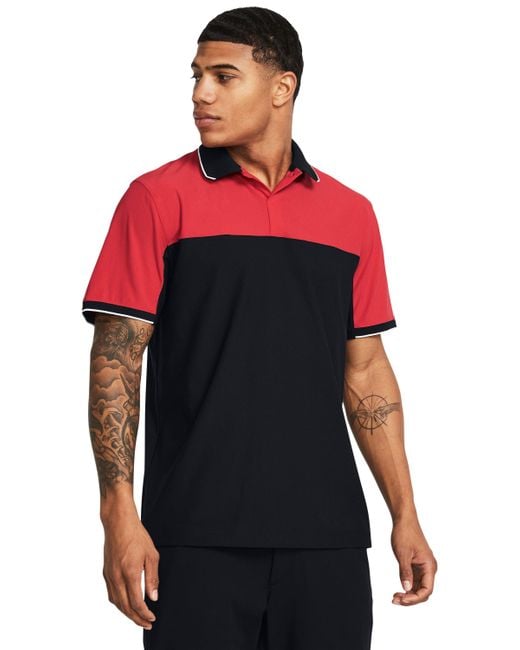 Mens red 2024 under armour polo