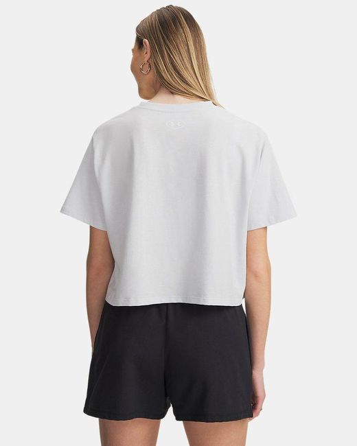 Under Armour Gray Rival Boxy T-Shirt Distant Medium Heather