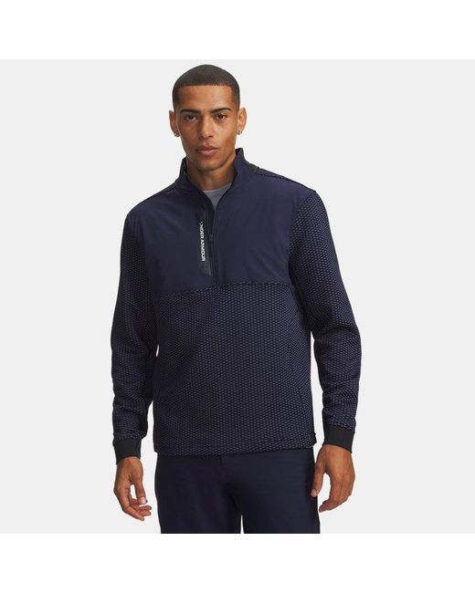 Under Armour Blue Drive Pro Hybrid ½ Zip Midnight for men