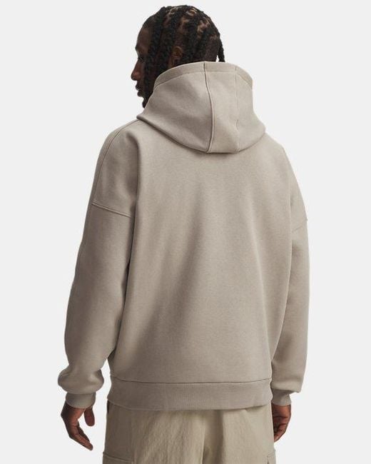 Sweat À Capuche Icon Heavyweight Colorblocked Pour Homme Timberwolf Taupe Taupe Dusk Noir Under Armour pour homme en coloris Brown