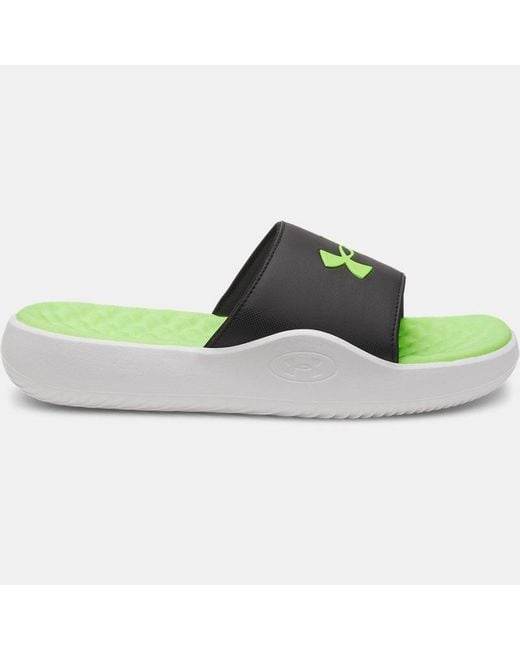 Under Armour Green Ignite Pro 8 Fixed Strap Slides Hyper 6 (Eu 40) for men