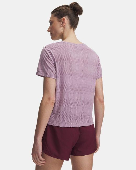 Under Armour Purple Ua Velociti Short Sleeve