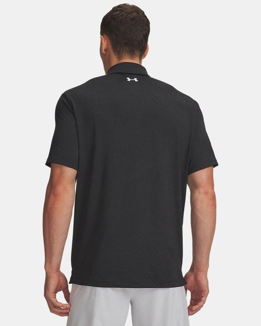 Under Armour Gray Playoff Jacq Rd Polo Anthracite for men