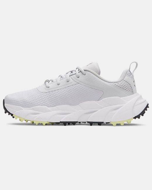 Under Armour White Halo Hybrid Spikeless Golf Shoes Halo Metallic